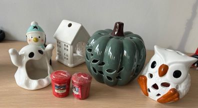 Candle holders + yankee candles