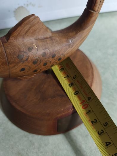 Wooden Fish on wood plinth home decore