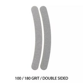 15pcs - Nail Files Double Sided 100/180 Grit - CURVED