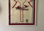 Baseball hall of fame's Stan Musial framed jersey from ww2 World Series