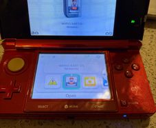 Nintendo 3DS Metallic Red + 3 Games & Charger - R Button Fault