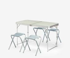 Folding camping table - 4 stools