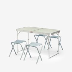 Folding camping table - 4 stools