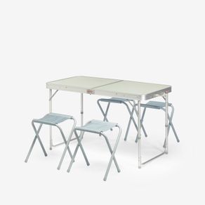Folding camping table - 4 stools