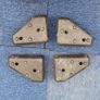 4 black hard plastic  sofa legs Image 3