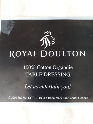 NWT Royal Doulton 100% Cotton Cream Runner