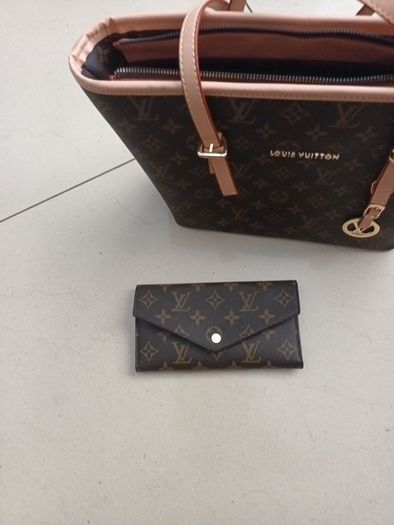 Louis Vitton  (Not Real) Handbag & Matching Purse.