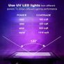 UV LED Black Light,395nm 100W Ultraviolet Floodlight IP66 (85V-265V AC)Waterproof UV Ultraviolet Light Outdoor LED Spotlights for Party,Disco,Garden,Bar,Christmas,Fishing,Aquarium with UK Plug (FREE SHIPPING) Image 4