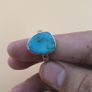 Natural Arizona Turquoise Sterling Silver Ring Handcrafted Boho Small Finger Gemstone Jewelry Image 2