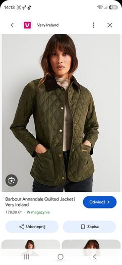 Barbour quilted jacket - olive green