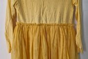 Yellow dress with tulle skirt, age 4-5