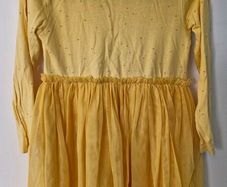 Yellow dress with tulle skirt, age 4-5
