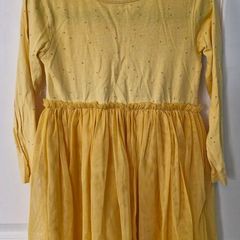 Yellow dress with tulle skirt, age 4-5