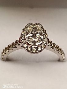 Diamond platinum ring