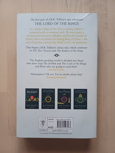 The Lord of the Rings Part #1 - The Fellowship of the Ring by JRR Tolkien (Fantasy Paperback 2011)