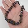 Antique Venetian African Style Skunk Eyes & Handmade Glass Pendant Necklace Image 6