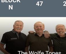 Wolfetones two seated tickets Friday