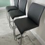 Set of 3 Grey Faux Leather Bar Stools Image 6