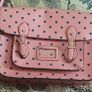 Leather LYDC Large Polka Dot Satchel Image 10