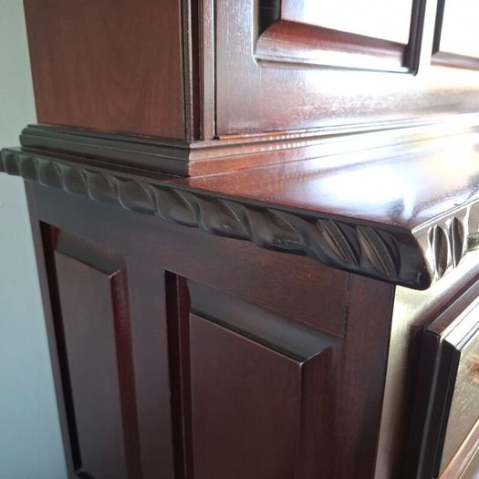 Dining Display Cabinet Carved Mahogany