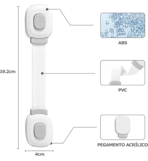 Premium Baby Cabinet Lock, Pack of 6 Child Safety for Cupboard, Drawers, Refrigerator, Toilet Seat with Strong Adhesive, No Drilling Required Cupboard Lock