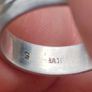 Mid Century Sterling Silver wedding Ring Image 6