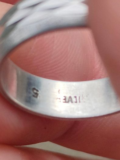 Mid Century Sterling Silver wedding Ring