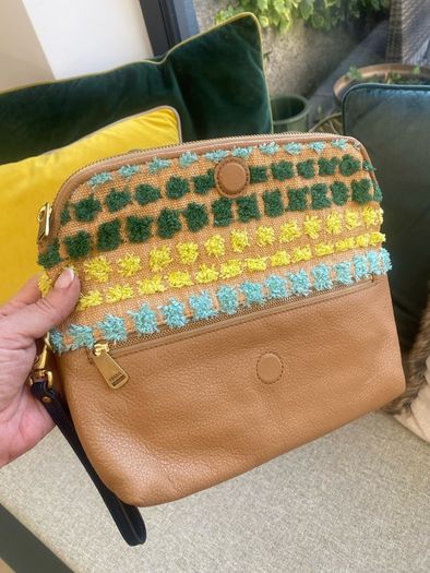 Fossil leather clutch bag. Unique sample bag