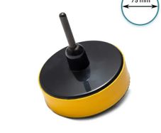 Glass Polish - 12010 - 75mm ( 3") Spindle Pad Hook and Loop - Yellow Foam Soft