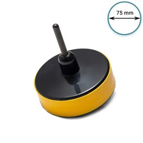 Glass Polish - 12010 - 75mm ( 3") Spindle Pad Hook and Loop - Yellow Foam Soft