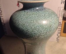Louis Mulcahy Irish Pottery - Large Green Posy Jar