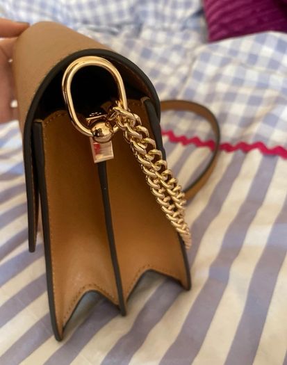 Tory Burch Brown Cross Body Bag with Gold Hardware