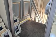 Mirror with grey frame