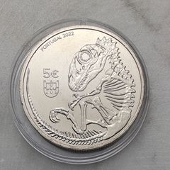 Portugal 5 Euro Copper-Nickle Uncirculated Coin 2022 - Lourinhanosaurus antunesi - Dinosaurs from Portugal