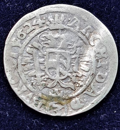 Austria 1624 Habsburg  Ferdinand II 3 Kreuzer -  Vienna mint