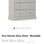 grey chest of drawers Image 4