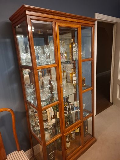 Fefco Antique Rosewood Display Cabinet