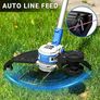 String Trimmer Cordless with 2 Batteries and Charger DEKOPRO 20V Weed Trimmer&Edger 30 cm Cutting Width Electric Weed Eater Wacker Cordless for Lawn,Garden,Grass (Blue) Image 5