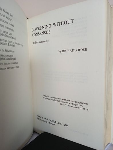 Governing Without Consensus: An Irish Perspective by Richard Rose (HQ864)