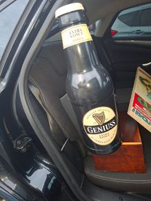 Giant Plastic Classic Guinness Extra Stout Bottle Geniuss Beer Bottle money box or Tips Bottle,