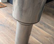 clay pipe adapter suit 8" flue, 5" stove outlet