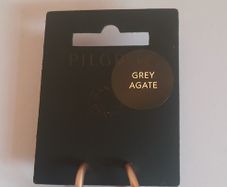 Pilgrim Danish Design Rose Gold Tone Hoop Earrings Grey Agate Drop New CAN POST