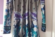 print dress-tunic fits size 8-10 , 10 medium