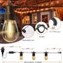 107ft Festoon Lights Outdoor, 32x1w Led Dimmable Bulbs, 2200k Warm White Commercial Grade Outdoor String Lights For Patio, Garden, Fence Image 5