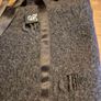Mary Grant, Irish Designer, Distressed Grey Cashmere Blend Scarf Image 3