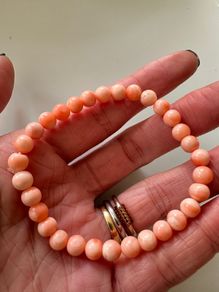 Pink coral bracelet
