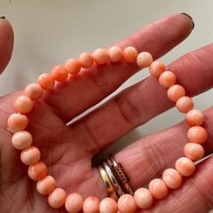 Pink coral bracelet