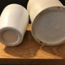 One Cream Vase and One white Vase Image 3