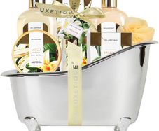 Spa Gift Set, 8pcs Vanilla Bath Set with Body Butter, Bubble Bath, Bath Bomb, Spa Sets for Women Gifts, Mum Gifts, Gifts for Her, Birthday Gifts for Women, Christmas Gifts for Mum FREE POSTAGE
