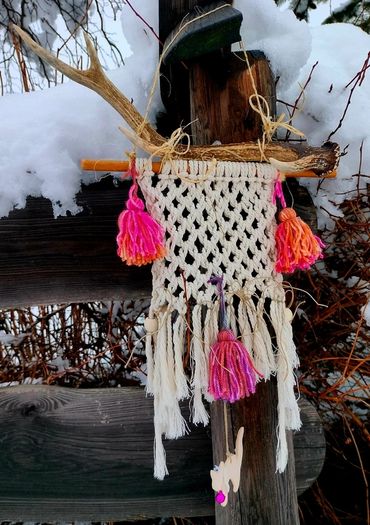 Decoration  with deer antler